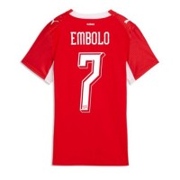Stroje piłkarskie Szwajcaria Breel Embolo #7 Koszulka Podstawowej dla damskie MŚ 2026 Krótki Rękaw